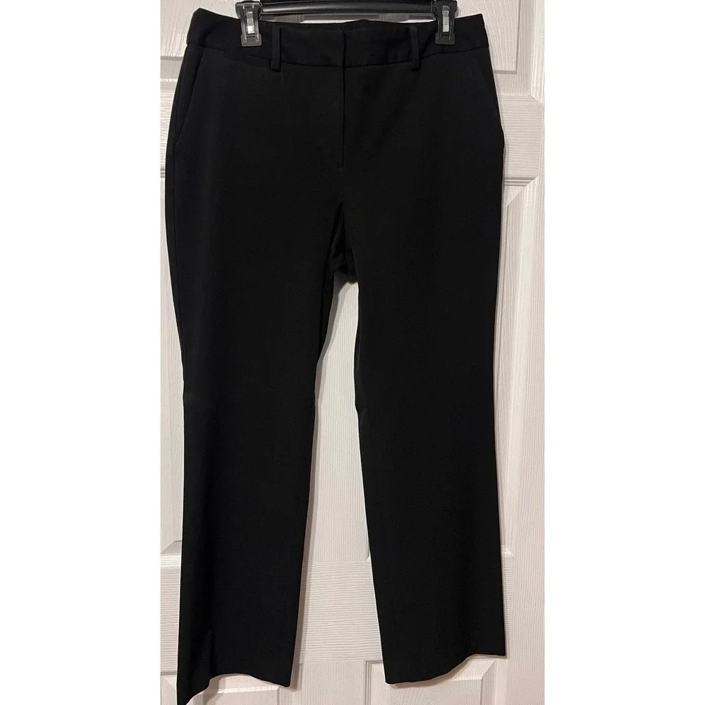 Talbots Womens 12P Barely Boot Black Dress Pants Petite Stretch Career‎ Trousers